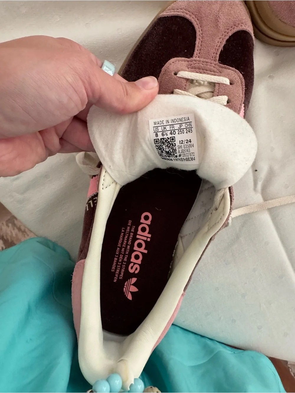 adidas Brand New Gazelle Bold Brown and Pink